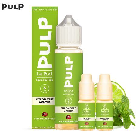 Pack Citron Vert Menthe 60ml - Le Pod Liquide by Pulp