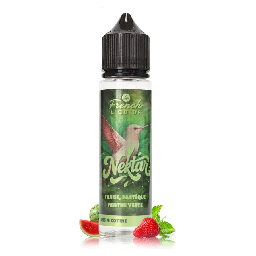 E-liquide Fraise Pastèque Menthe verte 50ml Nektar – Le French Liquide