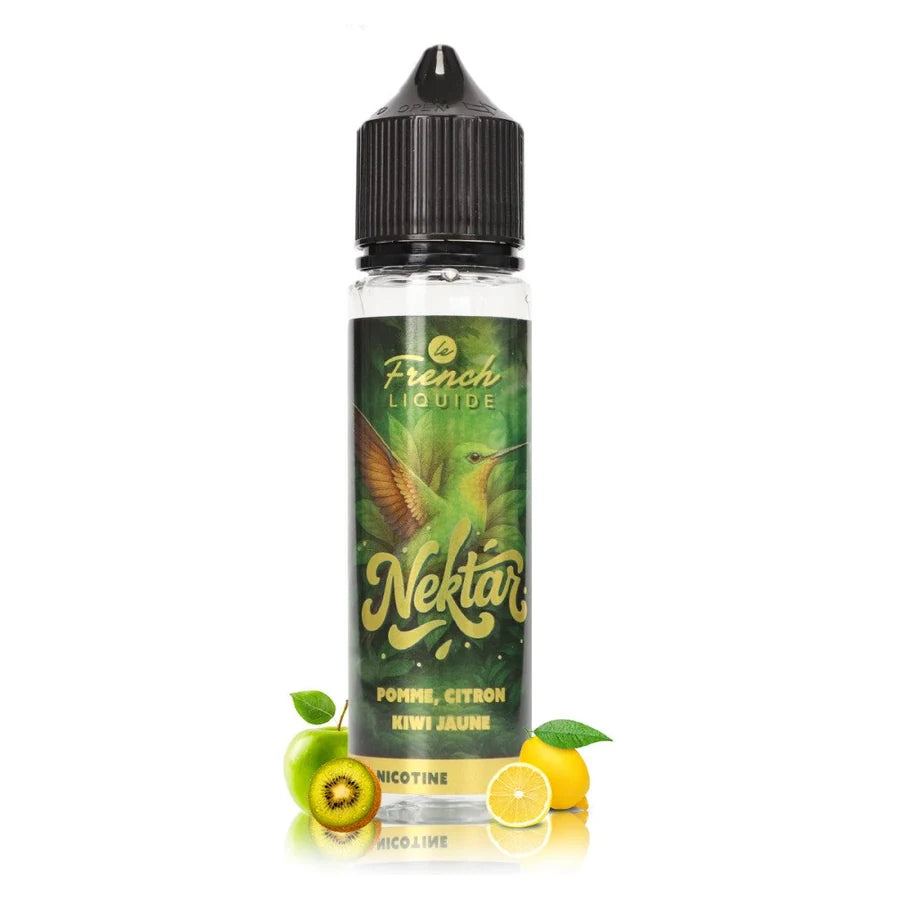 E-liquide Pomme Citron Kiwi jaune 50ml Nektar – Le French Liquide