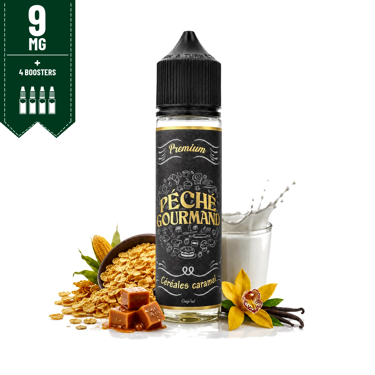 E-liquide Céréales Caramel Péché Gourmand 50ml - O'Jlab
