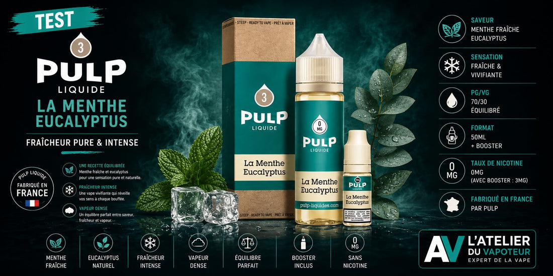 Test E-liquide Menthe Eucalyptus 60ml - Pulp