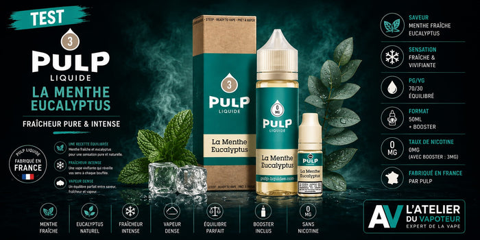 Test E-liquide Menthe Eucalyptus 60ml - Pulp