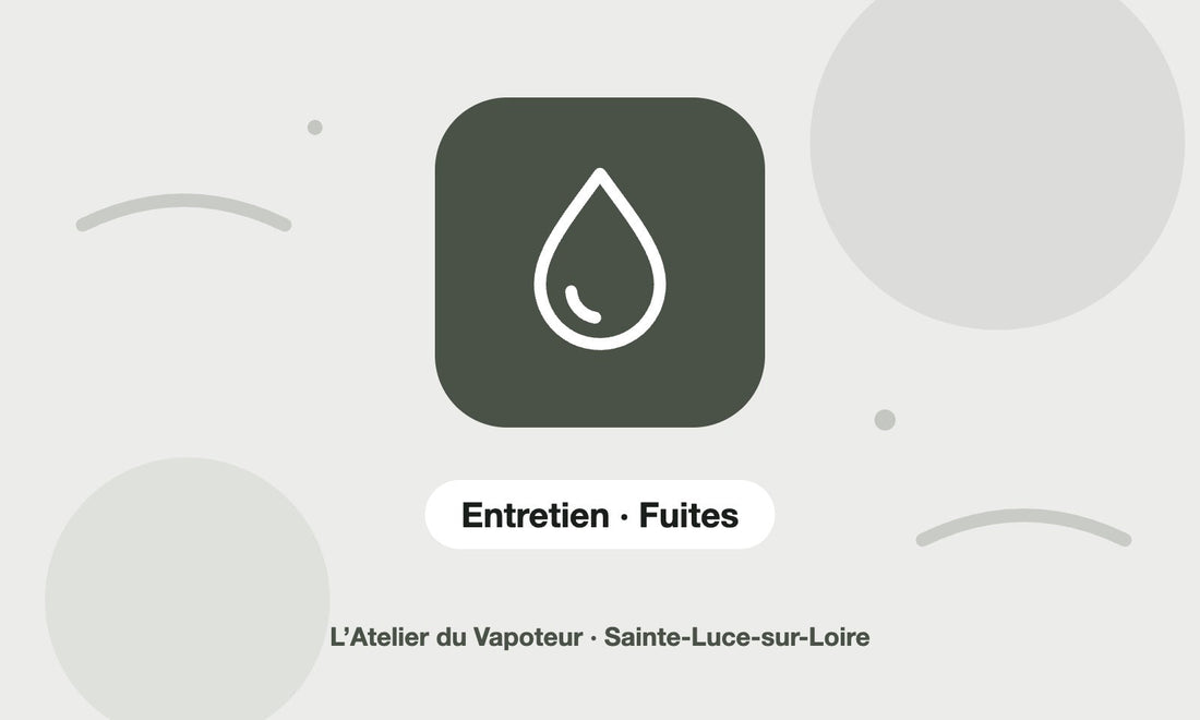 Pictogramme Entretien · Fuites – L’Atelier du Vapoteur