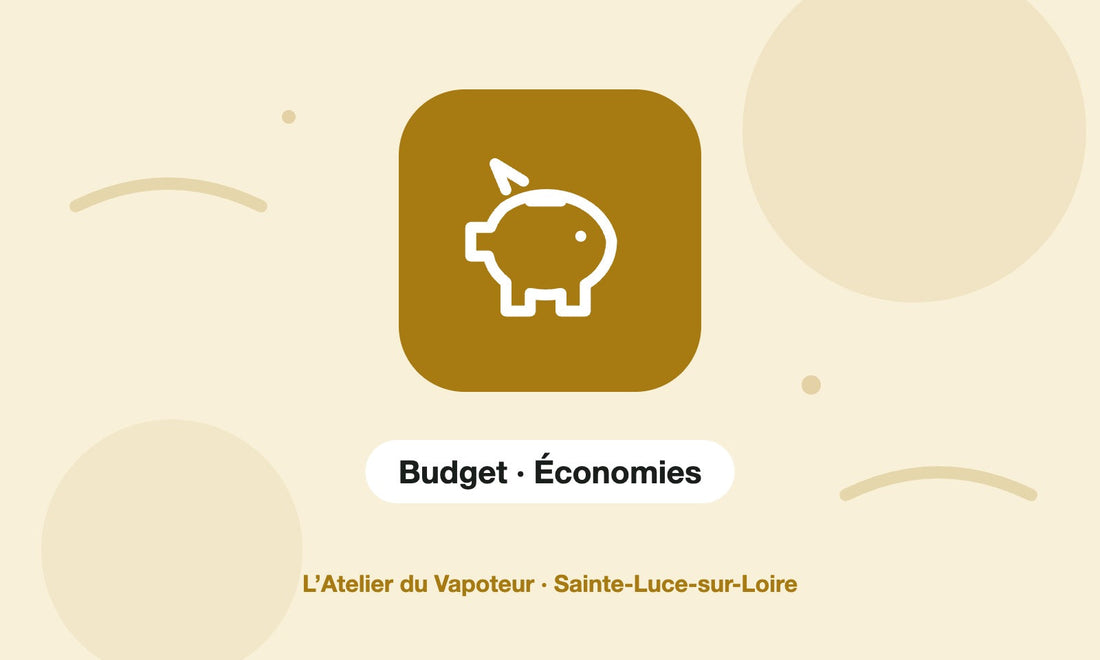 Pictogramme Budget · Économies – L’Atelier du Vapoteur