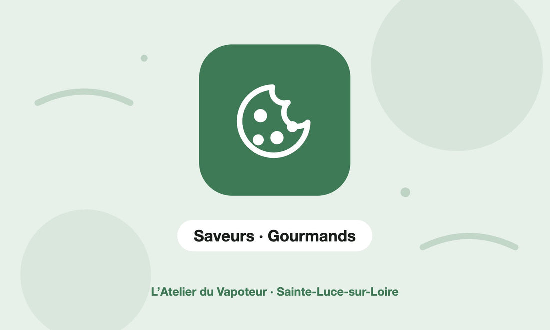 Pictogramme Saveurs · Gourmands – L’Atelier du Vapoteur