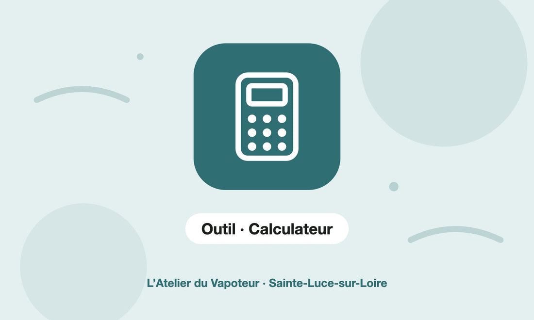 Pictogramme Outil · Calculateur – L’Atelier du Vapoteur