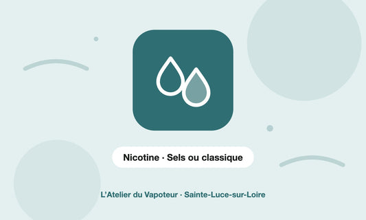 Pictogramme Nicotine · Sels ou classique – L’Atelier du Vapoteur