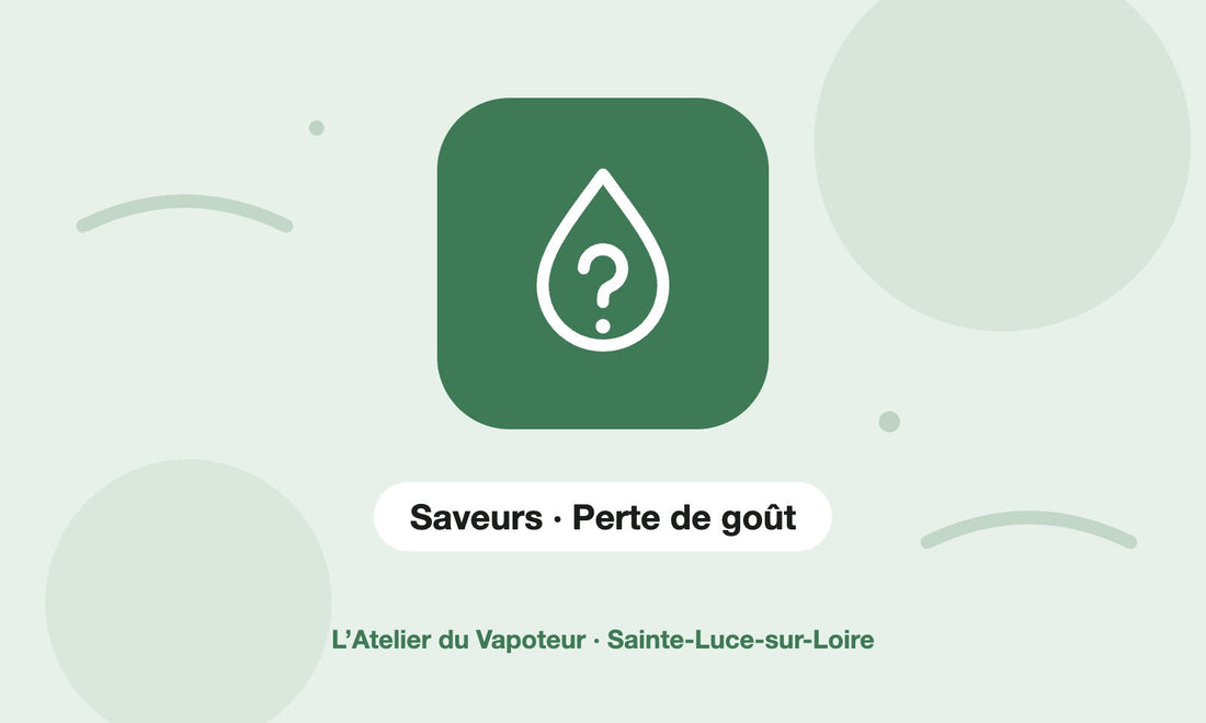 Pictogramme Saveurs · Perte de goût – L’Atelier du Vapoteur