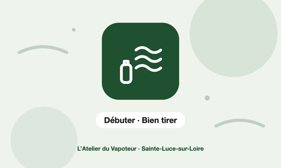 Pictogramme Débuter · Bien tirer – L’Atelier du Vapoteur