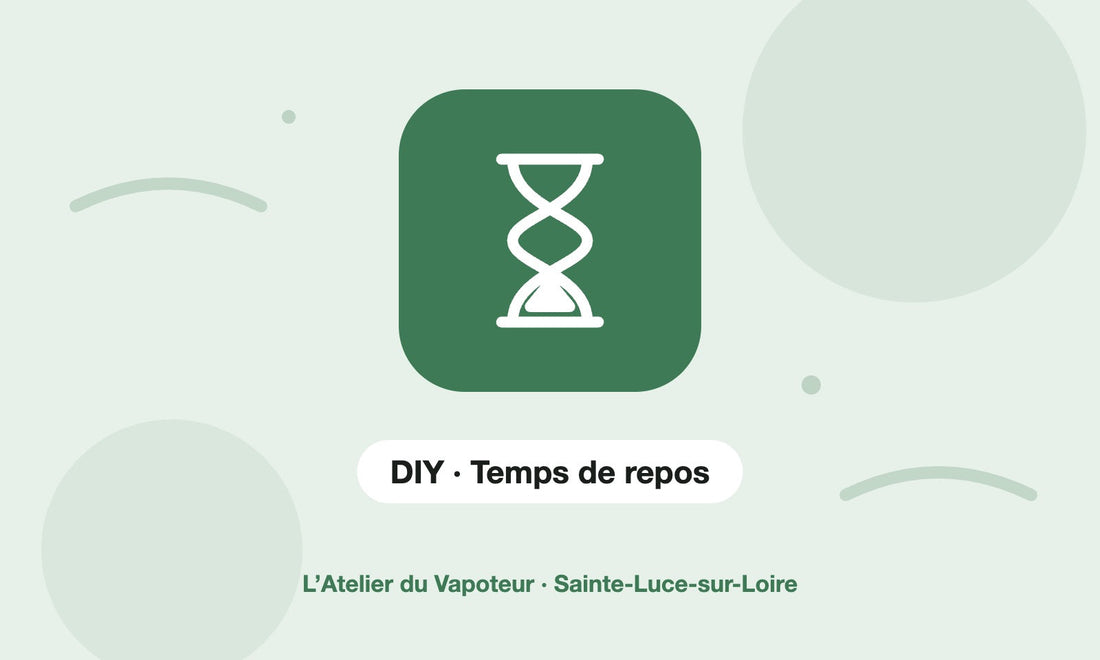 Pictogramme DIY · Temps de repos – L’Atelier du Vapoteur