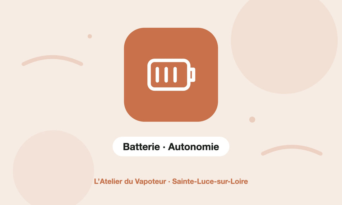 Pictogramme Batterie · Autonomie – L’Atelier du Vapoteur