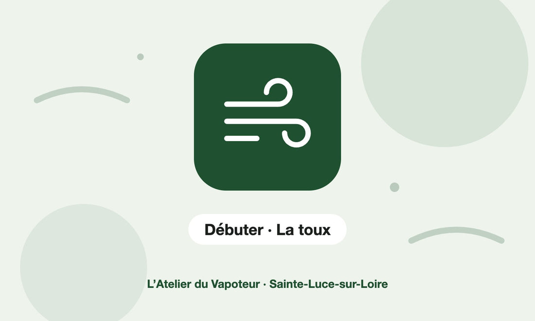 Pictogramme Débuter · La toux – L’Atelier du Vapoteur