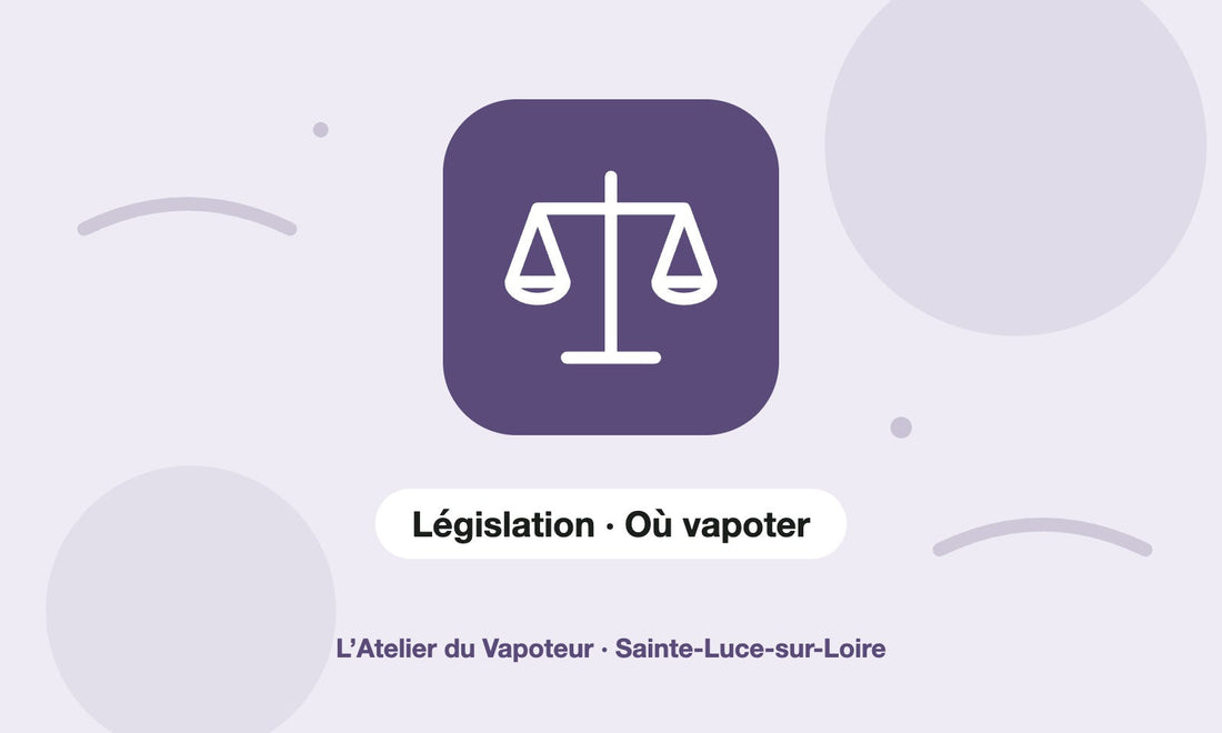 Pictogramme Législation · Où vapoter – L’Atelier du Vapoteur