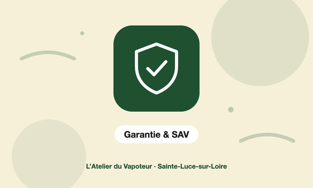 Pictogramme Garantie & SAV – L’Atelier du Vapoteur