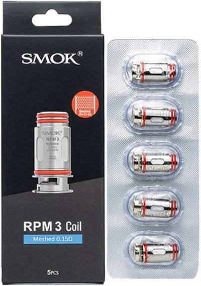 Boite de 5 Résistances RPM 3 Mesh 0,15ohm - Smok