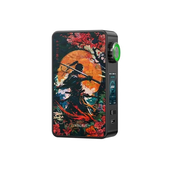 Box Centaurus M200 Lost Vape coloris noir, panneau samouraï