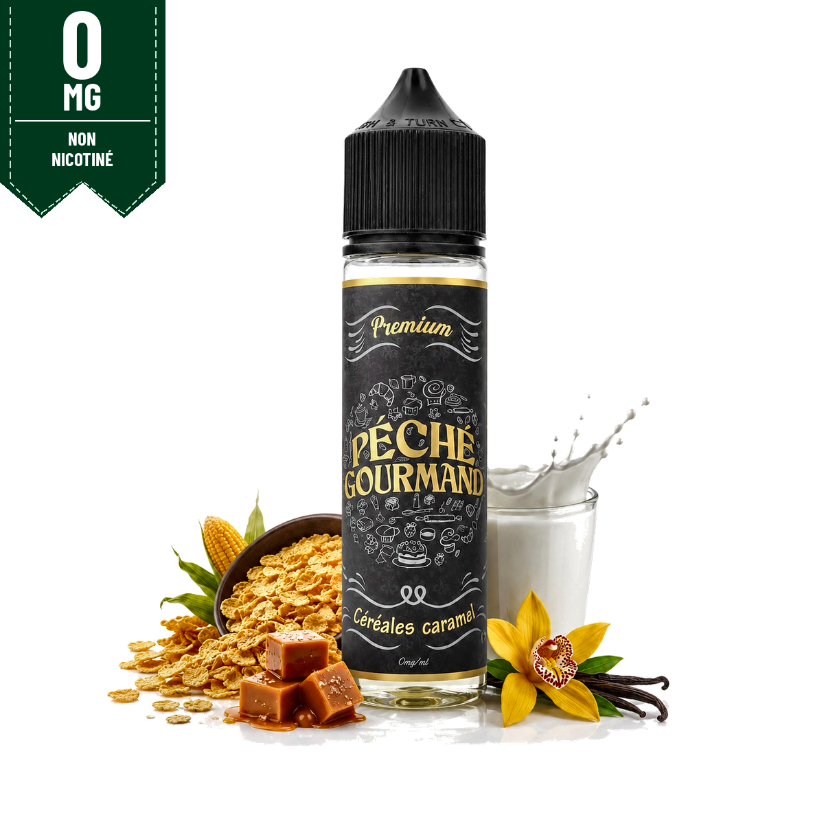 E-liquide Céréales Caramel Péché Gourmand 50ml - O'Jlab
