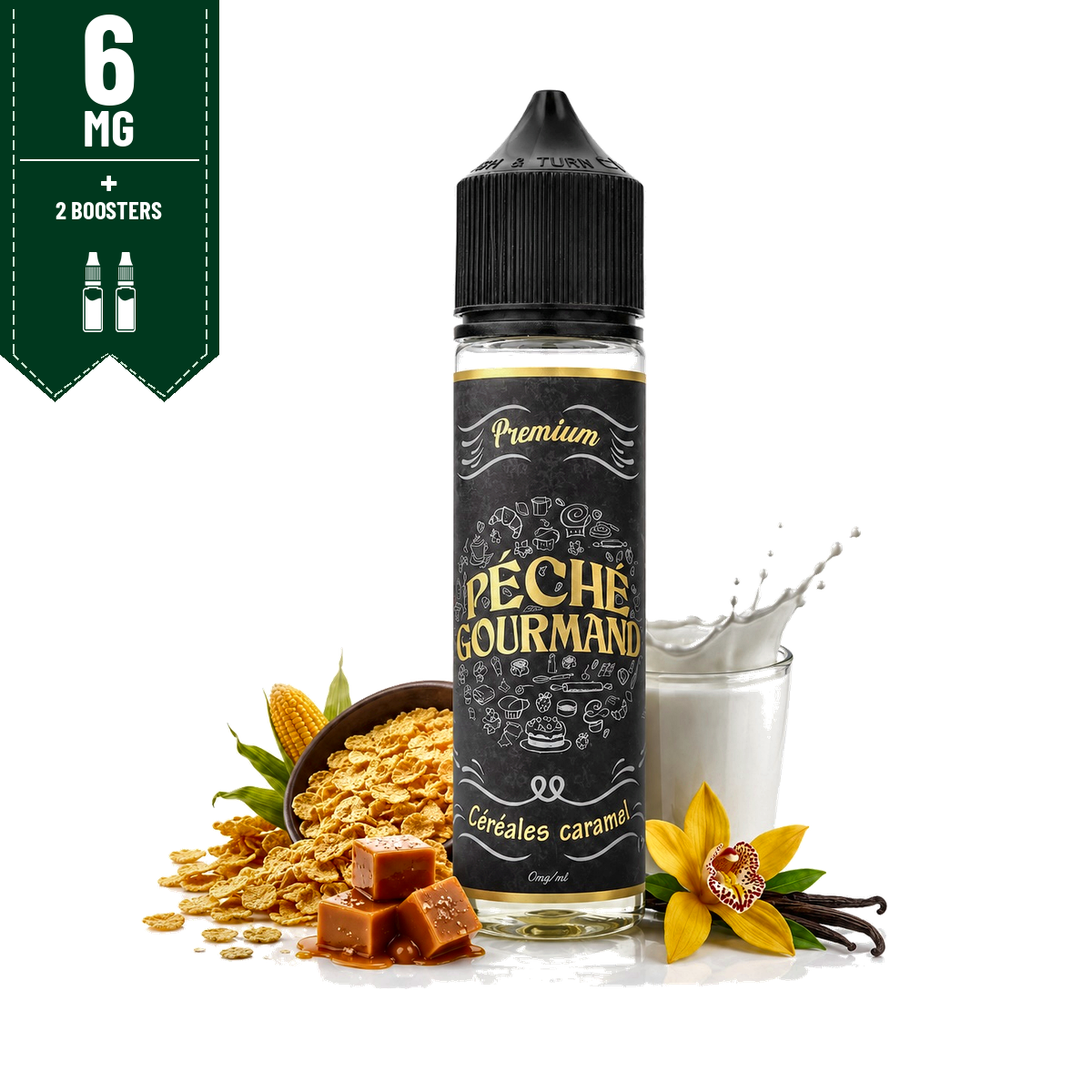 E-liquide Céréales Caramel Péché Gourmand 50ml - O'Jlab