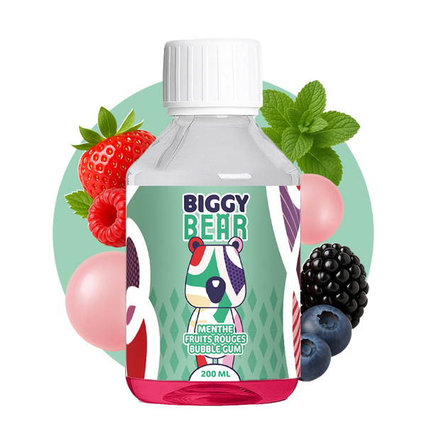 Menthe Fruits Rouges Bubble Gum 200ml - Biggy Bear