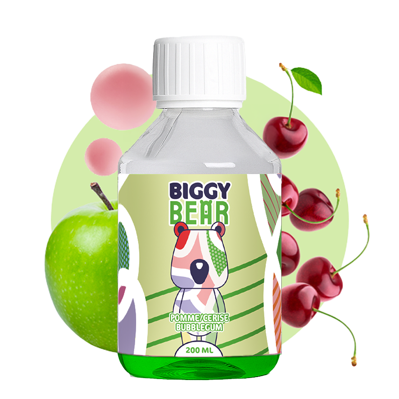 Pomme Cerise Bubble Gum 200ml - Biggy Bear