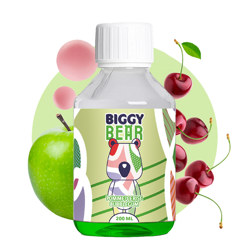 E-liquide Pomme Cerise Bubble Gum 200ml – Biggy Bear