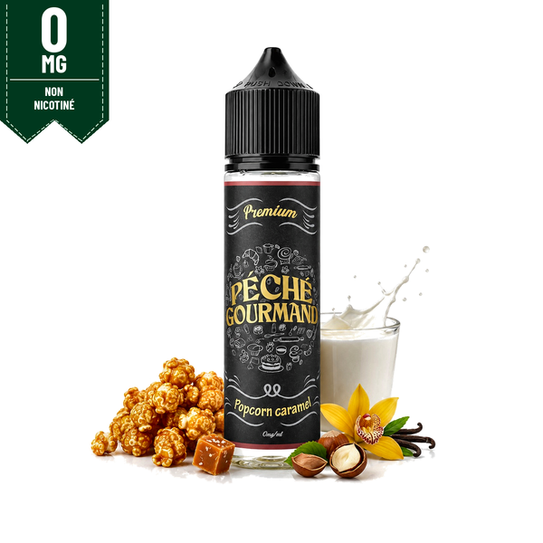 E-liquide Popcorn Caramel Péché Gourmand 50ml - O'Jlab