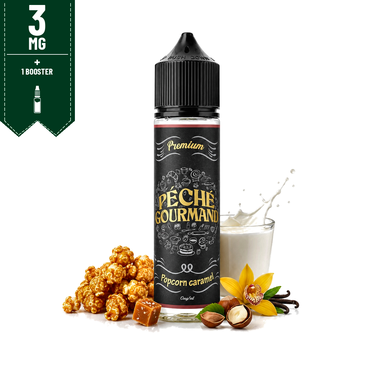 E-liquide Popcorn Caramel Péché Gourmand 50ml - O'Jlab